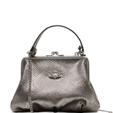 Tan bag, front view