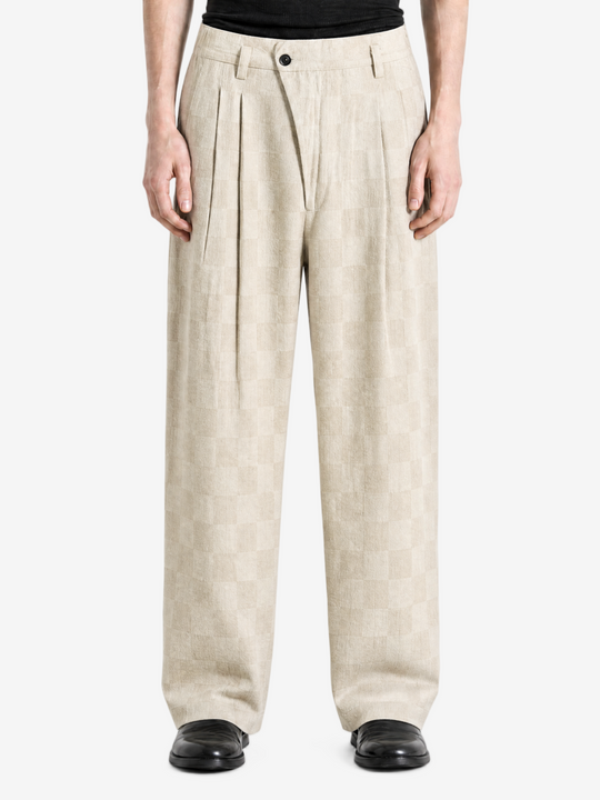 Tan pants, full body view