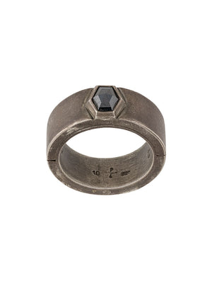 PARTS OF FOUR Sistema Ring (Fancy Setting, Black Hex Diamond, 1.05 CT, 9mm, DA+BLKDIA)