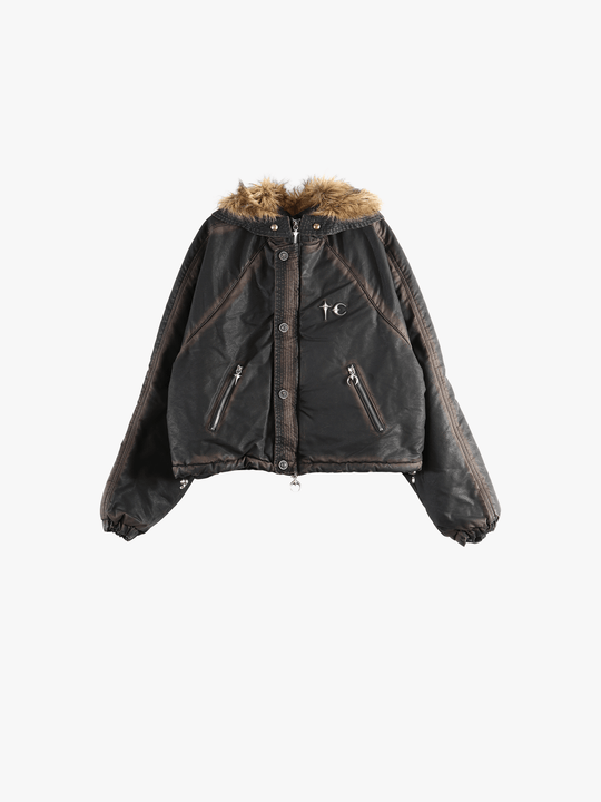 Black jacket, front view