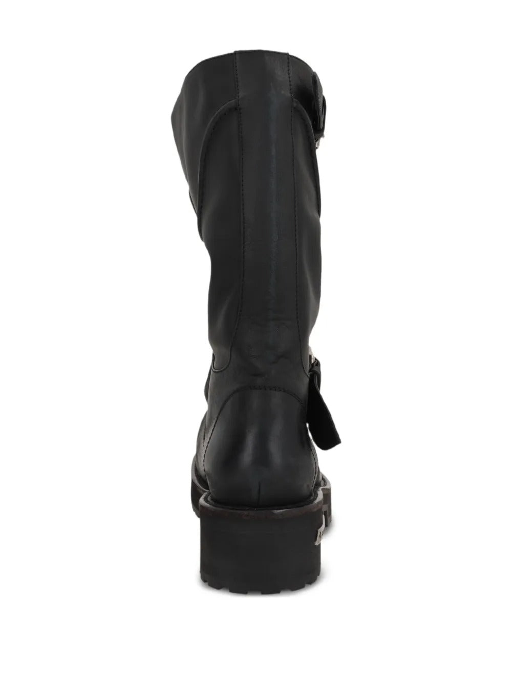 Black boot, back view