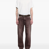 Brown pants, full body view