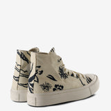 Tan sneakers,back view