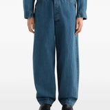 Blue pants, front view