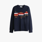 Navy knitwear, front view
