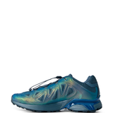 Blue sneakers, front view