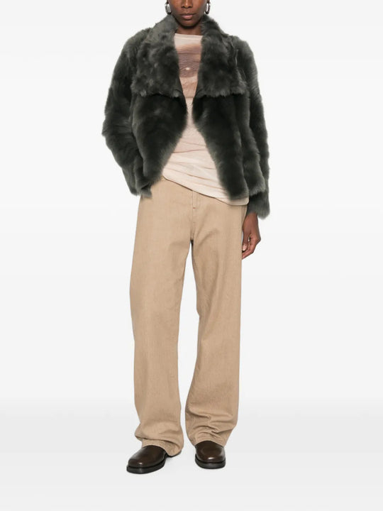 Grey jacket, full body view