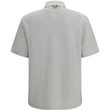Grey shirt, back view