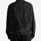 DOUBLET - Unisex Smoke Embroidery Denim Jacket