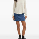 Tan t-shirt, full body view