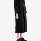 Black coat, full body view