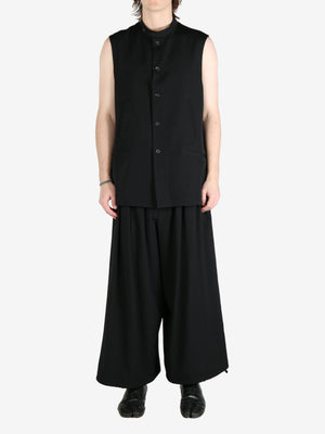 YOHJI YAMAMOTO POUR HOMME - Men Stand Collar Vest