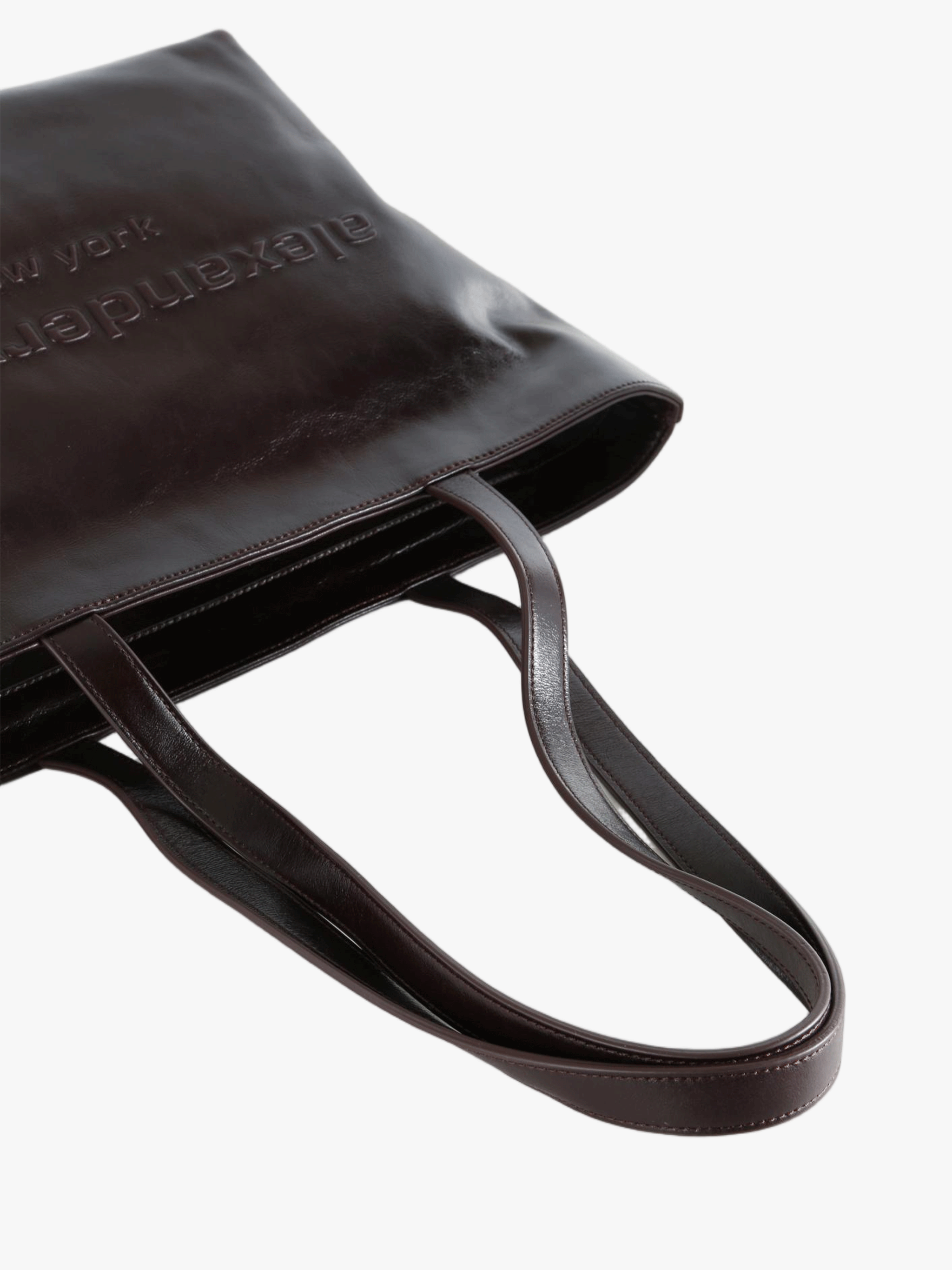 Burgundy bag, front view