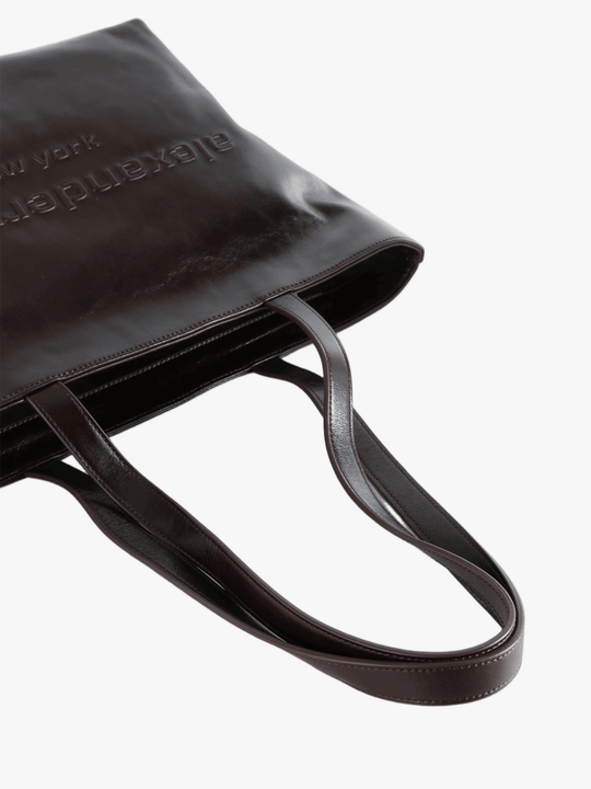 Burgundy bag, front view