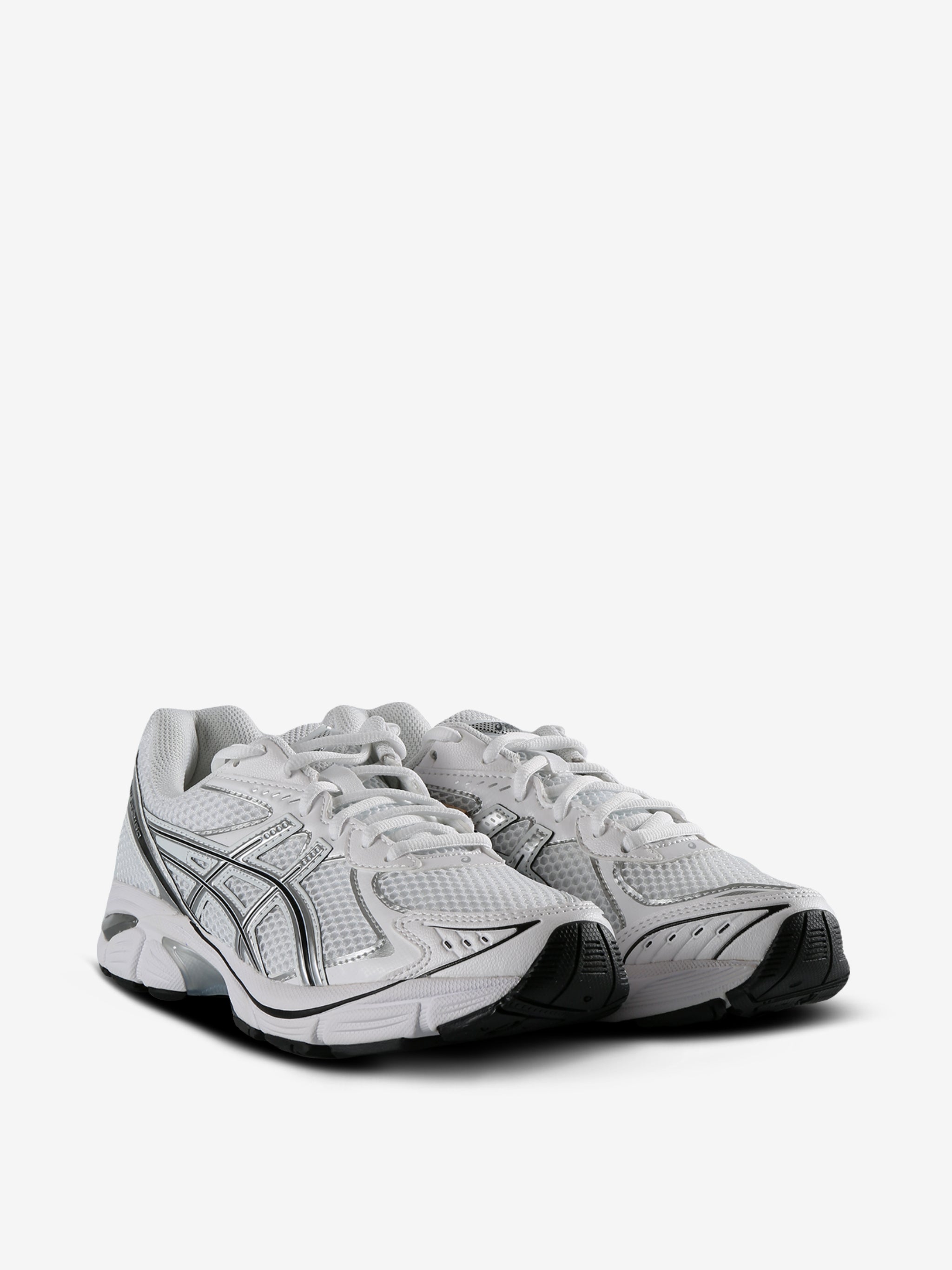 White running shoes,  front view