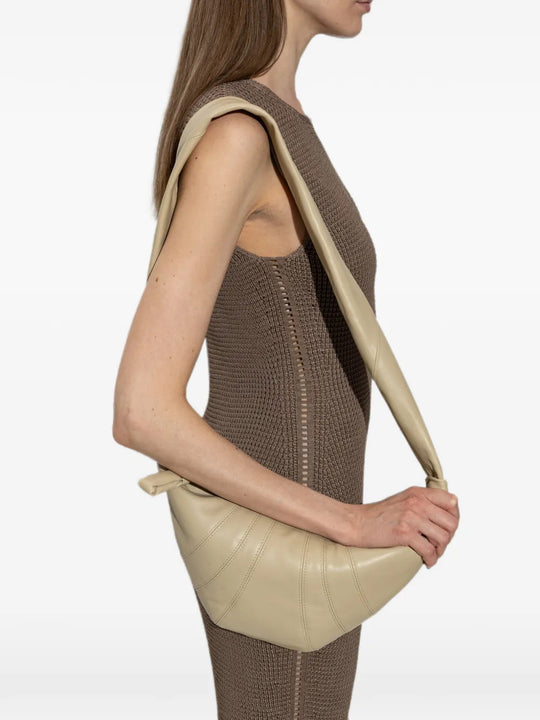 Tan bag, side view