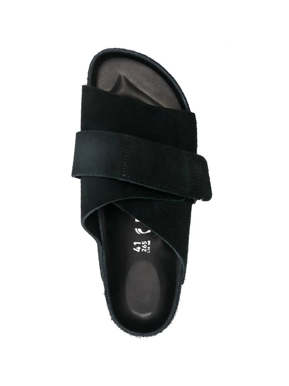 Black sandals, front view