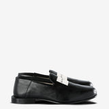 Black loafer, front view