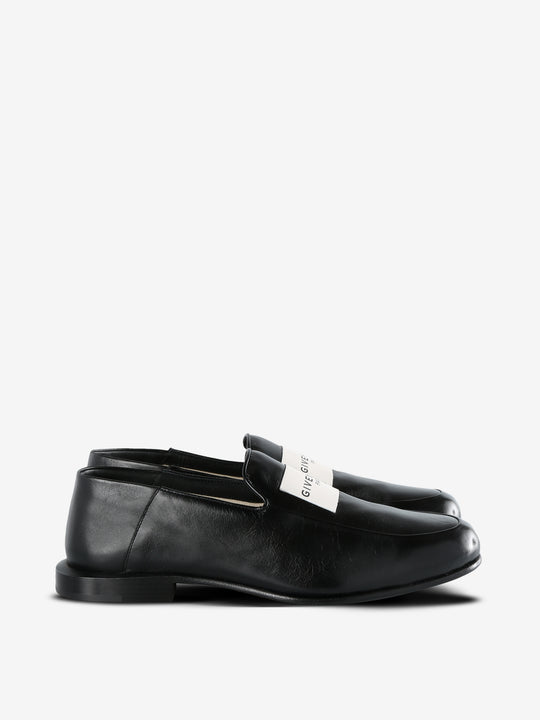 Black loafer, front view