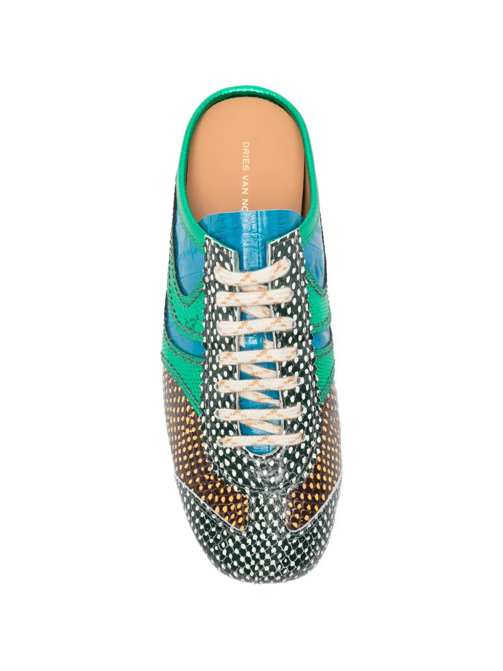 Green shoes, front view