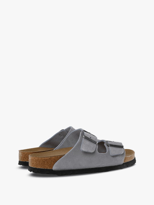 Grey sandals, side view