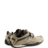Tan shoes, side view