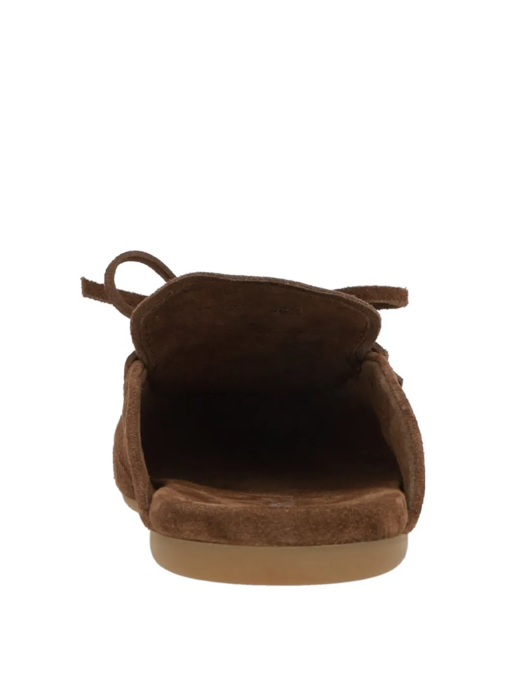 Brown shoes, back view