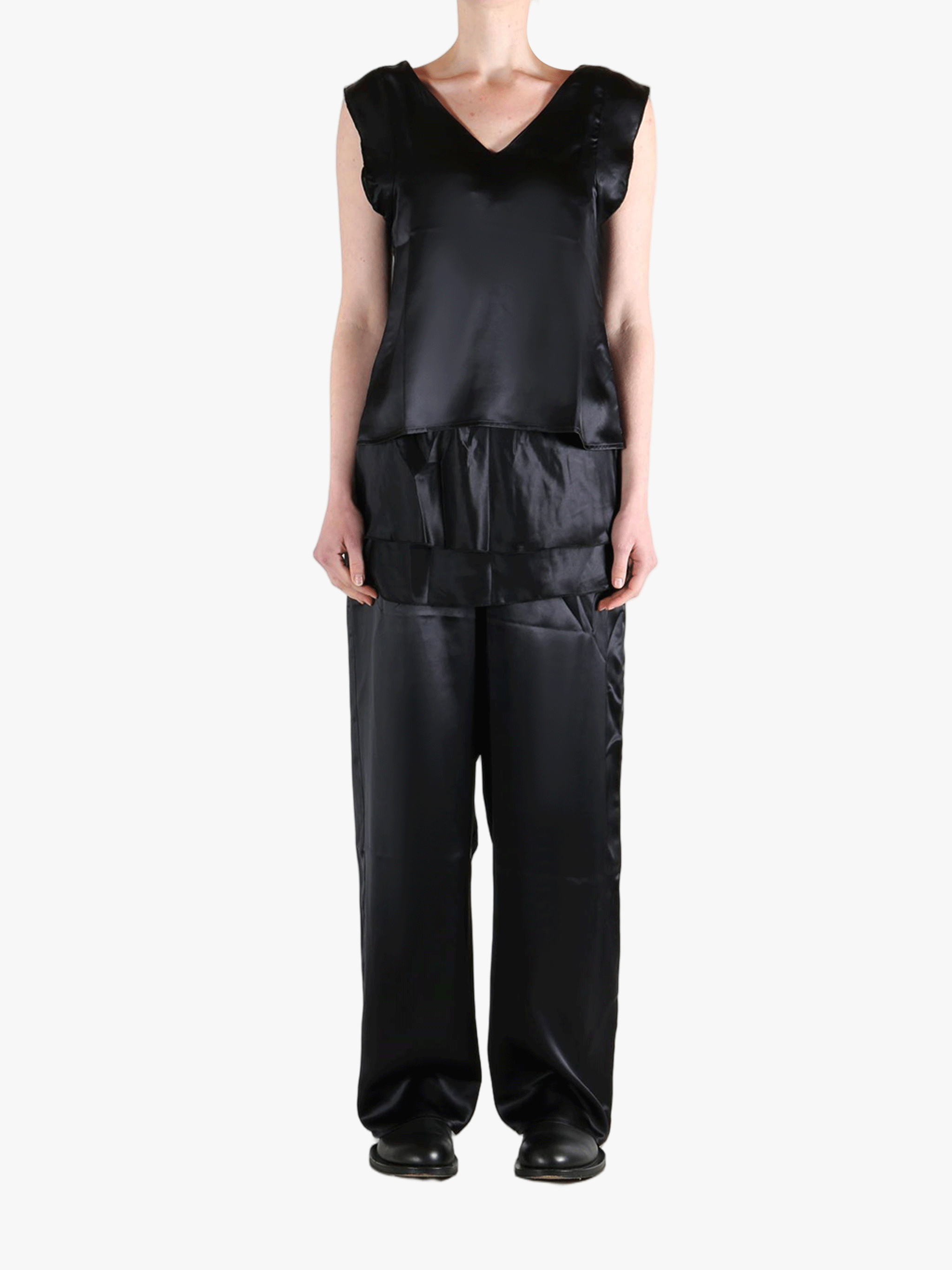 Black top, full body view