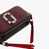 Burgundy bag, front view