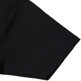 Close up of Black t-shirt,showing texture of the cotton fabric