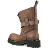 Brown boots, side view