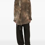 Brown shirt, full body view