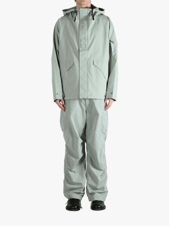 Grey jacket, full body view