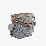 Blue bags, side view