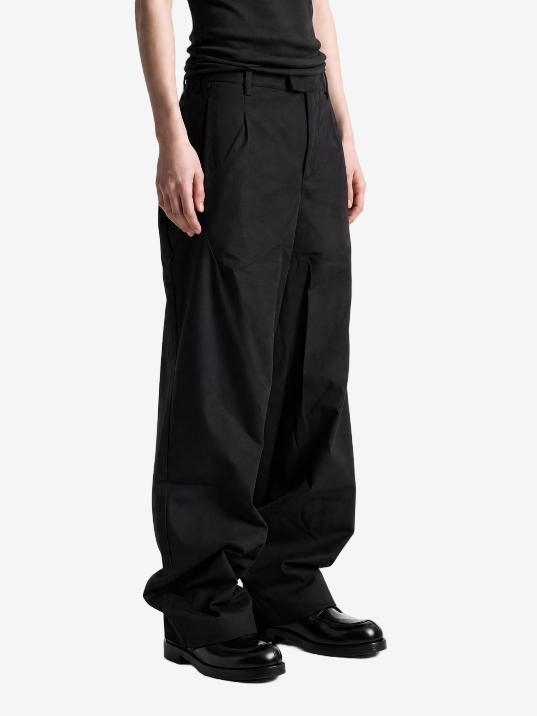 Black pants, full body view