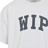 Close up of grey t-shirt, showing texture of the cotton fabric