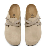 Tan sandals, front view