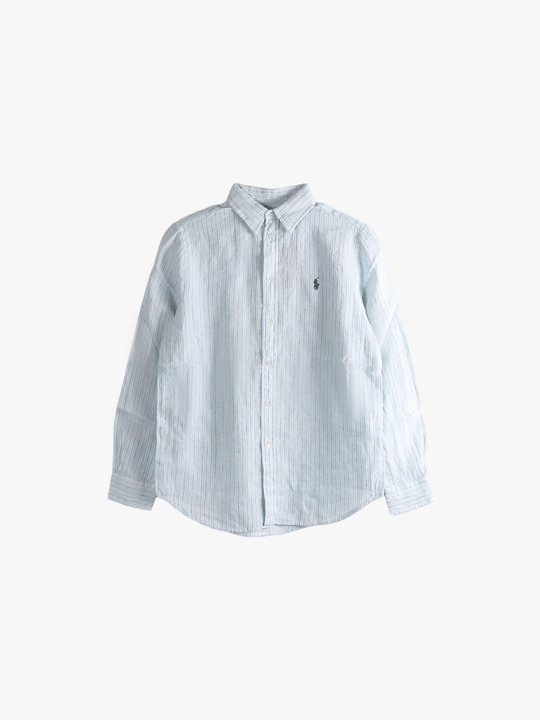 Blue shirt, front view