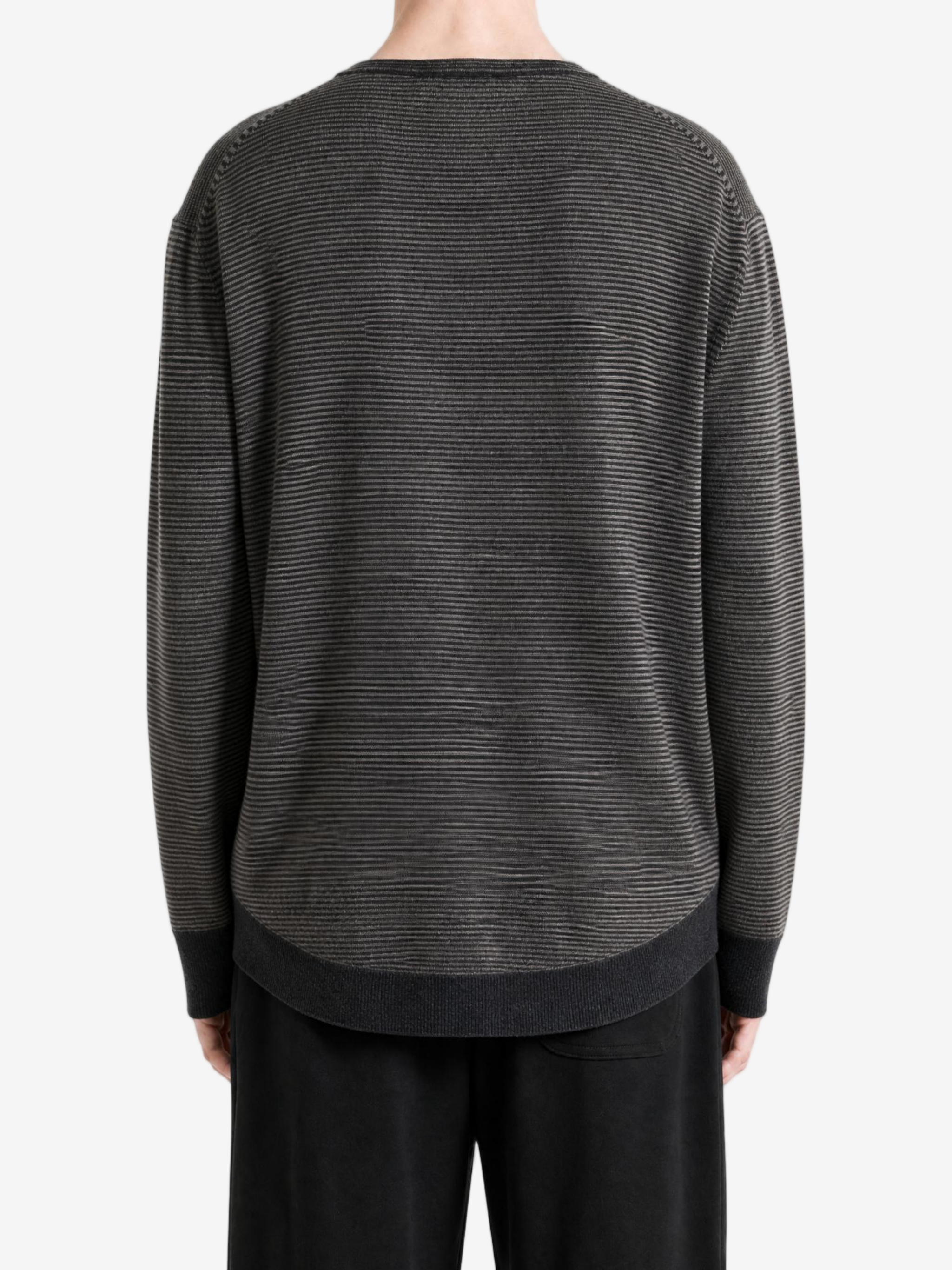 Grey knitwear, full body view