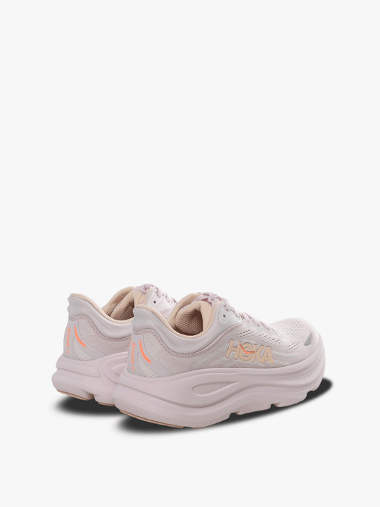 Pink sneakers, back view