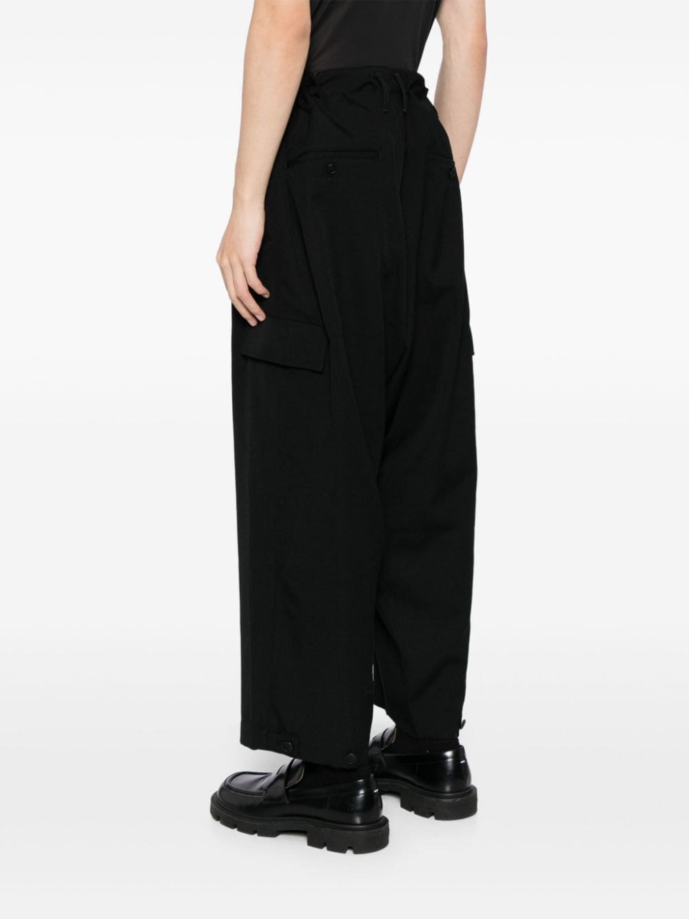 YOHJI YAMAMOTO POUR HOMME - Men Wool Gabardine Tab Wide Pant