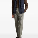 Brown knitwear, full body view