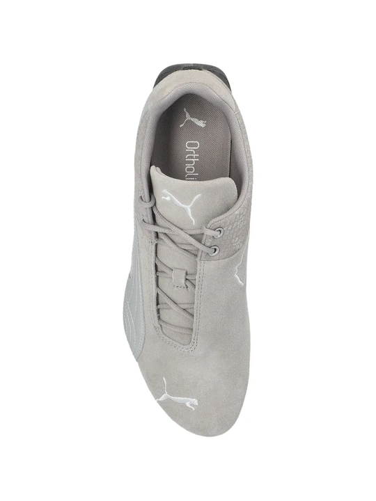 Grey sneakers, up view