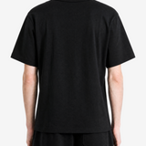 Black t-shirt, full body view