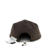Brown hat, back view