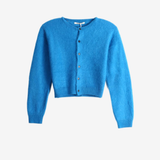 Blue knitwear, front view
