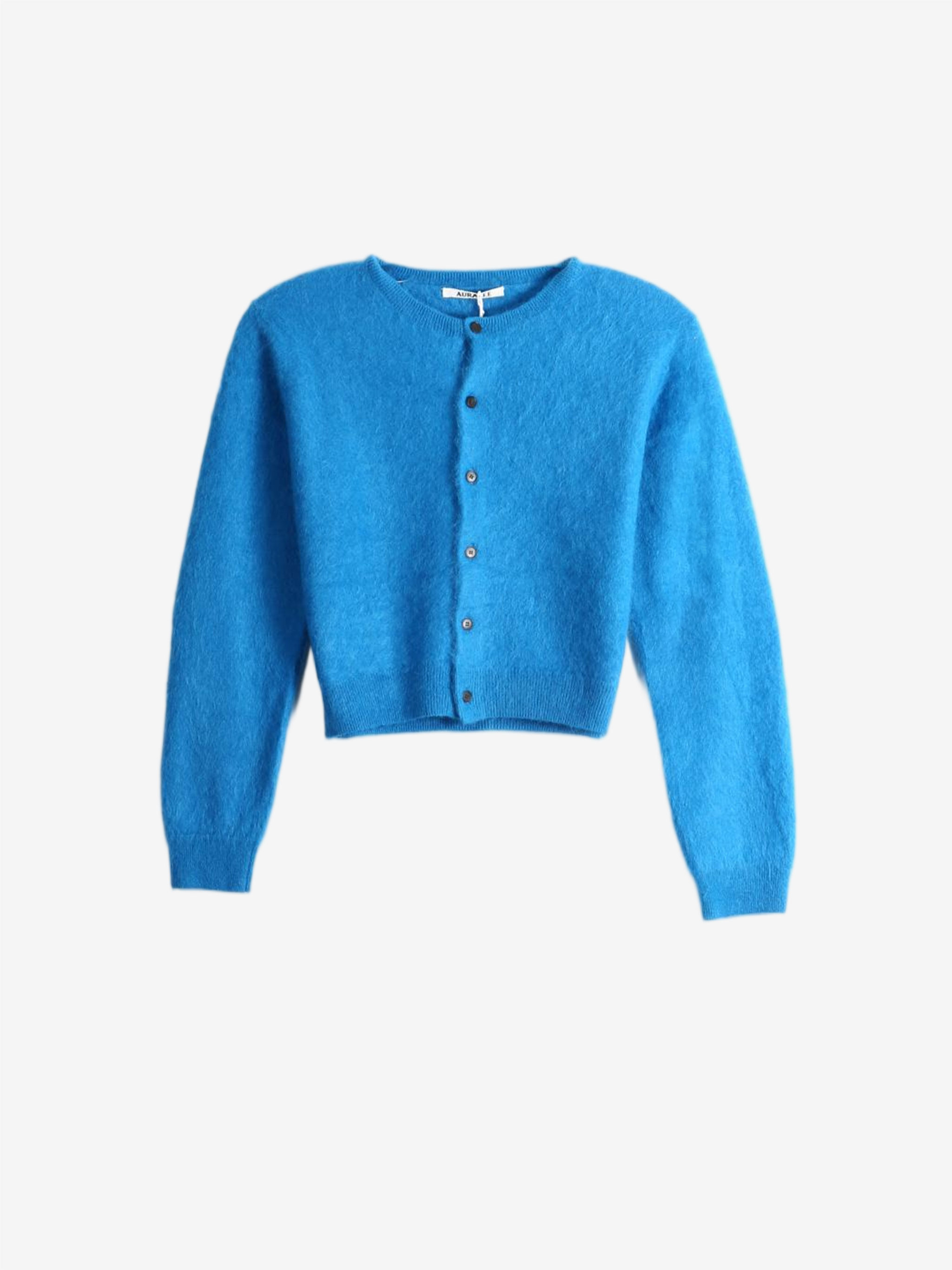 Blue knitwear, front view