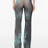 Blue pants worn by a person, showing the pants's fit