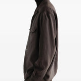 Brown shirt, full body view