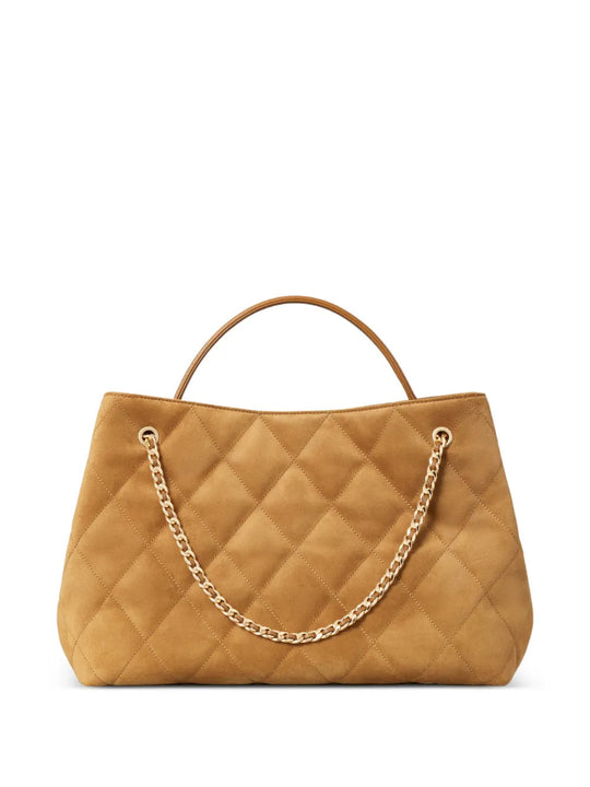 Tan bag, front view